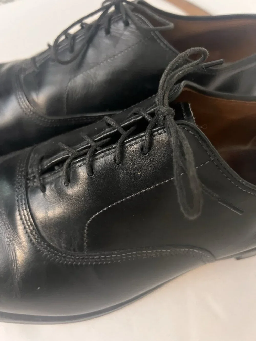 Allen Edmonds Park Avenue Black Oxford Dress Shoes Sz 10.5 D Leather 5615 Repair